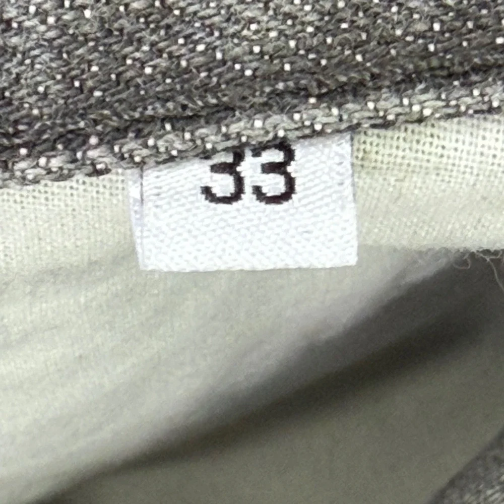 Gustin California Straight Raw Selvedge Denim Jeans Grey Men 33 Casual Work Pant